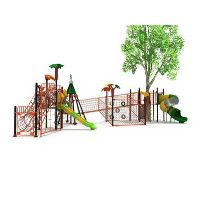 juegos de escalada para niños en el túnel de escalada al aire libre con tobogán plástico TQ-SWZD006